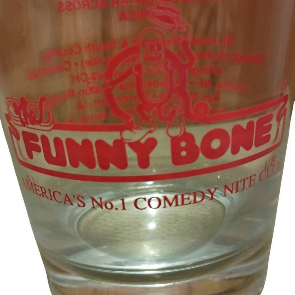 Vintage Comedy Club "The Funny Bone" Rocks Glass